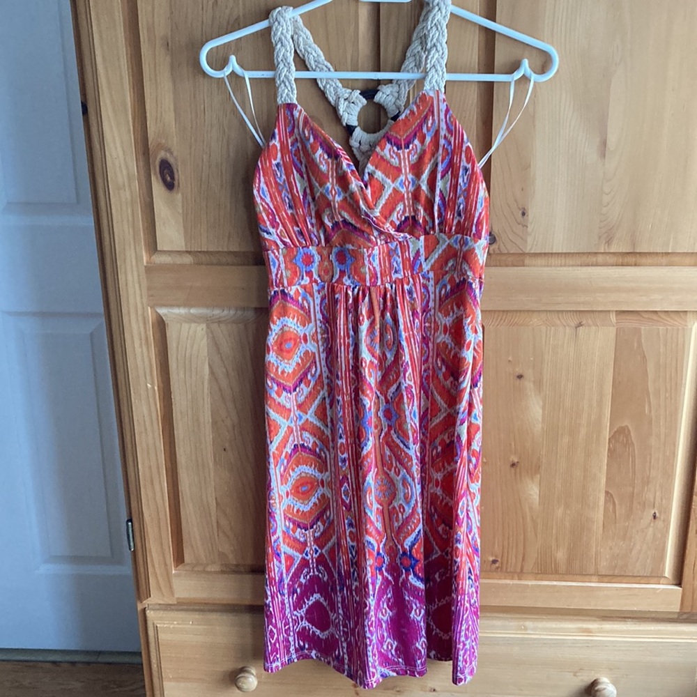 Colourful Summer Dress with Rope Detail